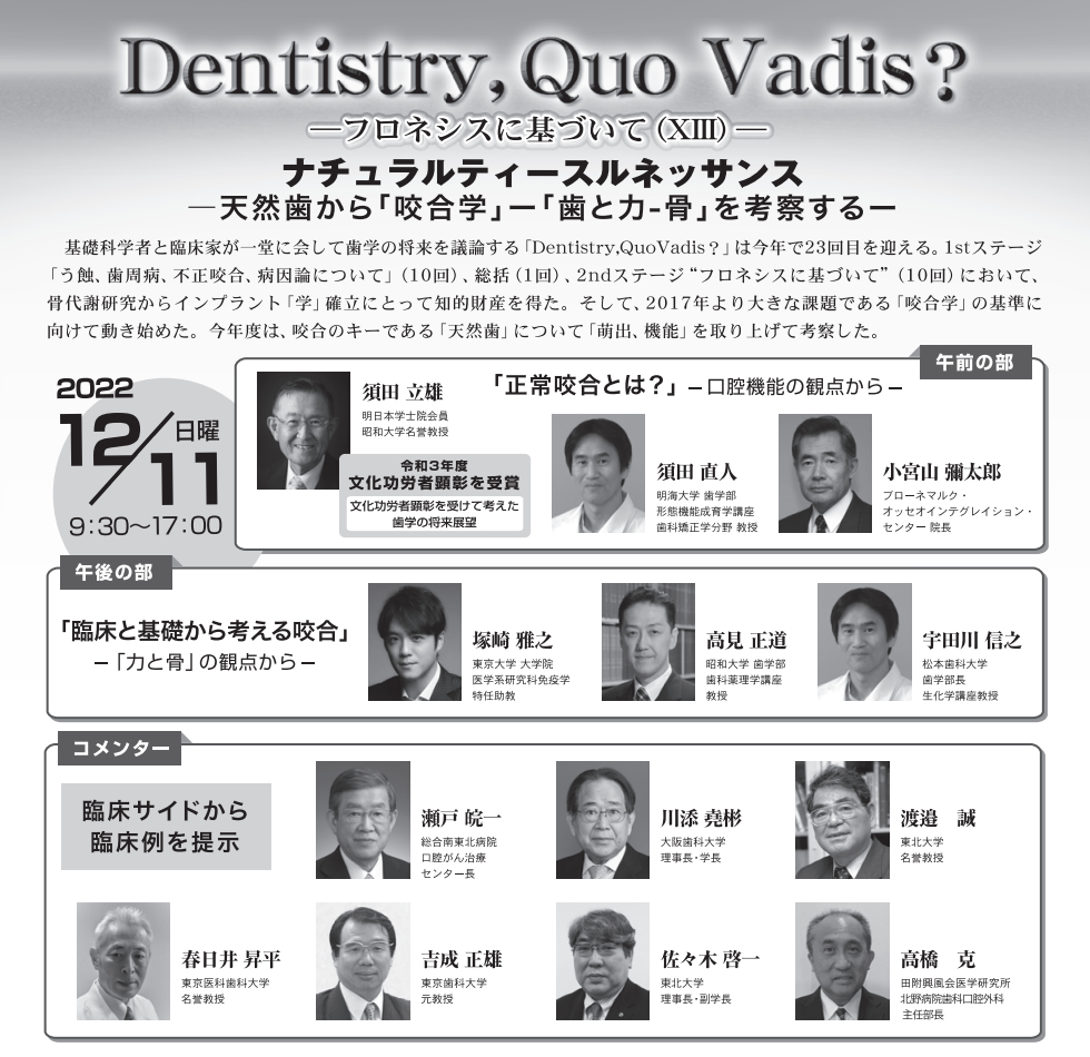 Dentist QuoVadis？2022 -フロネシスに基づいてXIII-